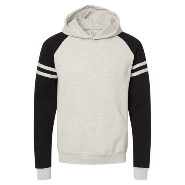 Unisex Nublend® Varsity Colorblocked Raglan Hooded Sweatshirt Thumbnail