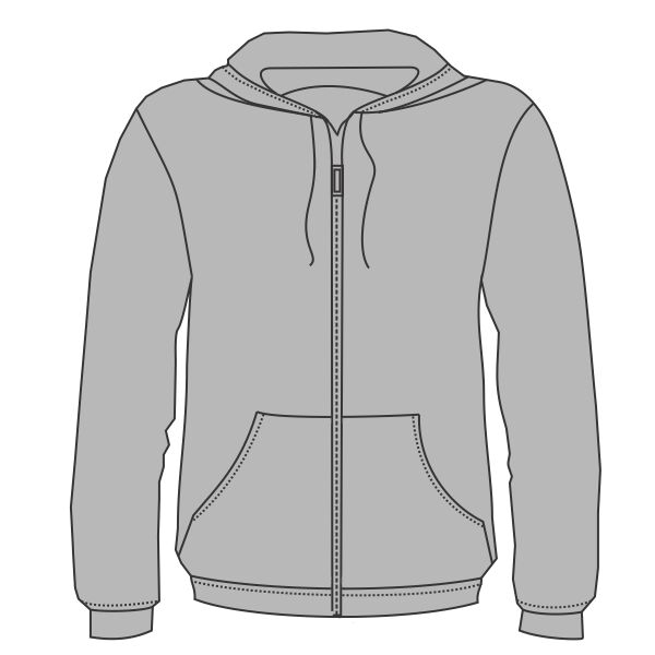 Unisex Sponge Fleece DTM Full-Zip Hoodie Sweatshirt Thumbnail